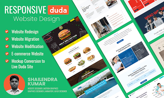 build a duda website, duda website design and redesign