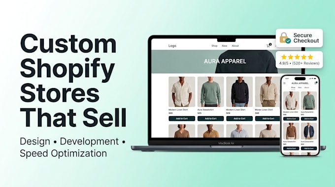 design, develop and customize your professional shopify store