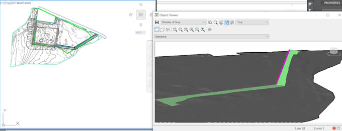 creat plan grading site civil3d