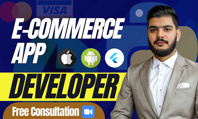 develop professional ecommerce flutter app with secure payments and api