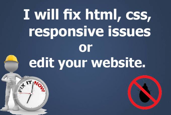 Fix html css issues by Xayedd | Fiverr