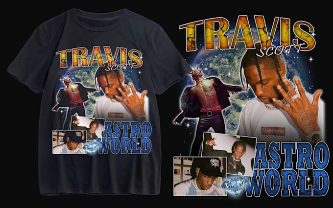 design a vintage 90s bootleg rap tshirt