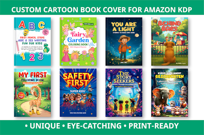 design eye catching custom children book cover for KDP