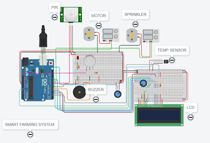 Do arduino code and circuit design in tinkercad by Khan7520 | Fiverr