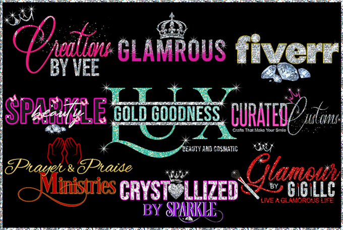 Do beautiful feminine glitter beauty logo within 4hours by Nighat ...