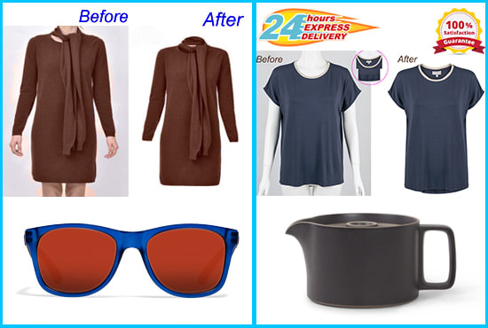 ghost mannequin object retouch wrinkle remove neck joint service in photoshop