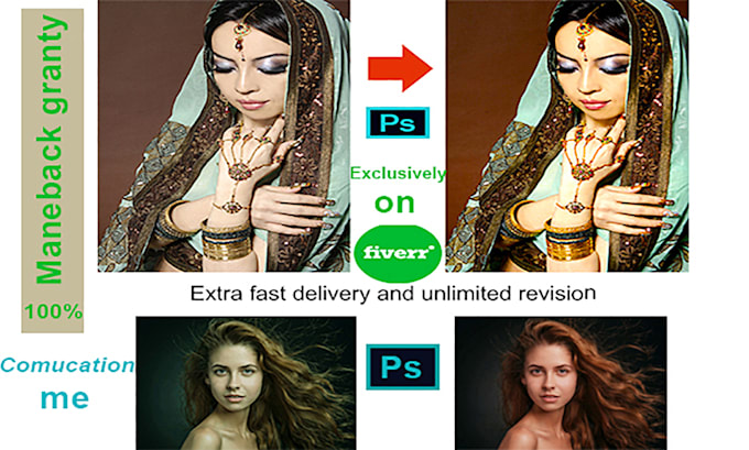 do recolor photo body retouch skin retouching photo repair any photoshop work