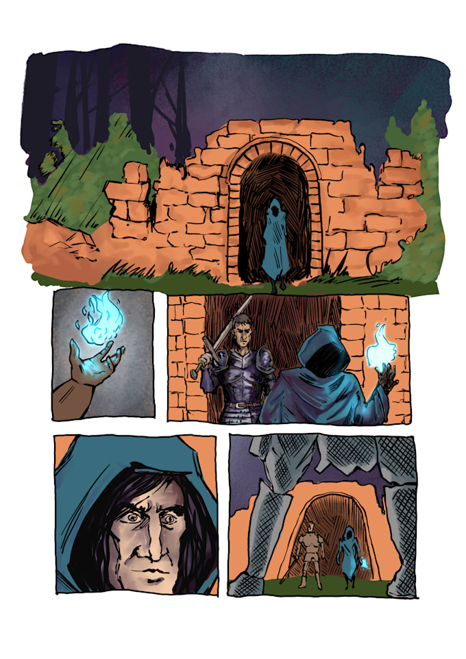 draw and paint comic pages for your story