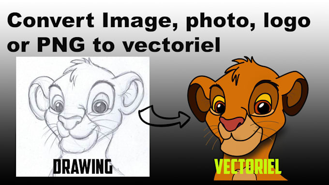 convert a drawing or a cartoon vector image