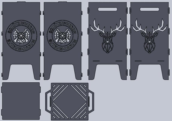 design custom dxf for sheet metal laser cutting and pdf drawing