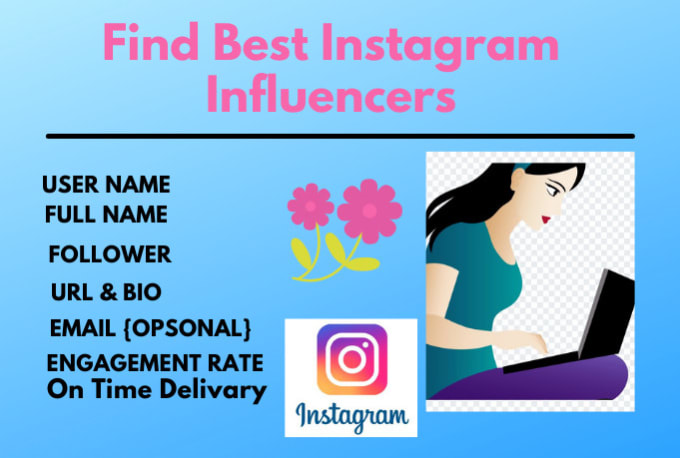 Find instagram influencer for your niches by Onelifedream | Fiverr