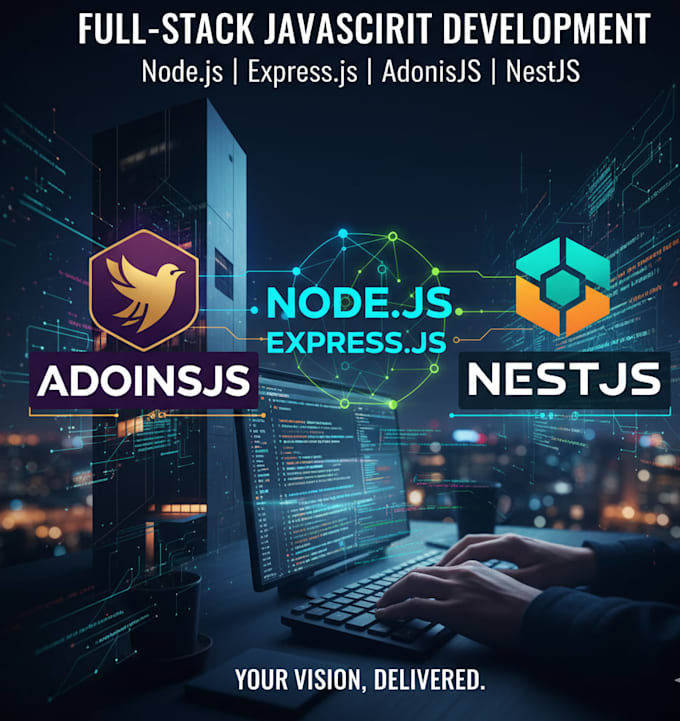 build full stack web app using node js, express, adonis, nestjs