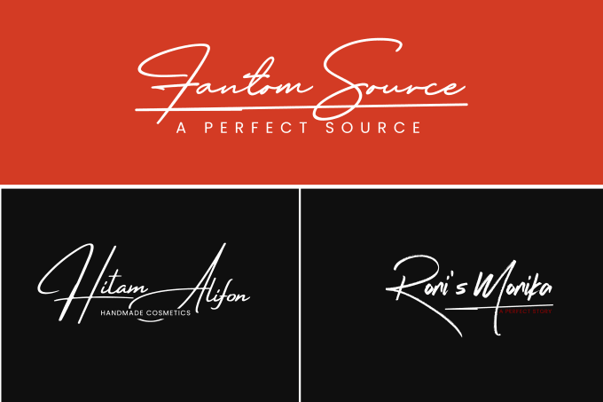 Create handwritten signature or scripted logo design by Asif1alom | Fiverr