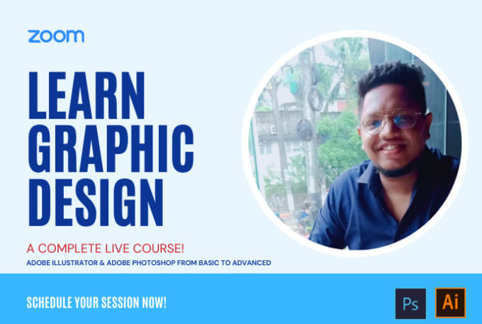 Help you learn graphic design illustrator photoshop logo by