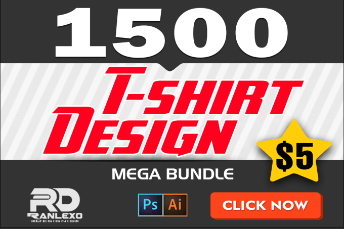 Provide 1500 sublimation t shirt designs mega bundle by Ranlexodesignis ...