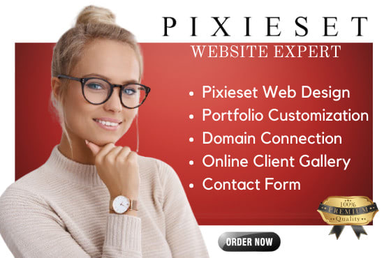 design pixieset website, setup client gallery