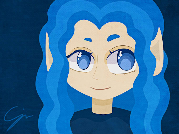draw a cute cartoon elf portrait based on your appearance