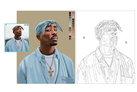 make paint by numbers version from your photo