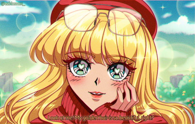 draw anime retro 90s