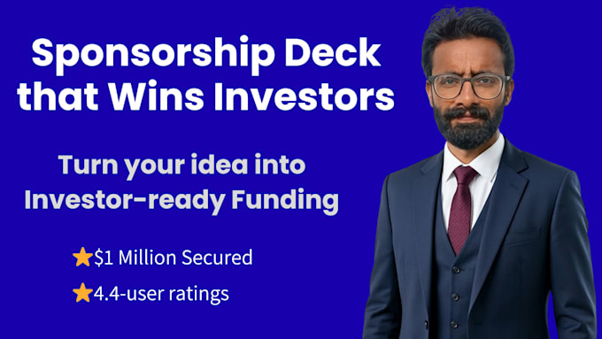 write and design sponsorship deck, investor pitch, brochure