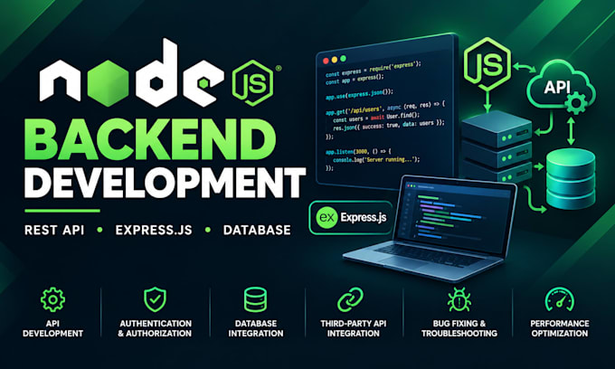 develop nodejs rest apis and backend applications