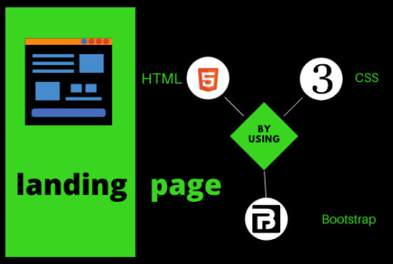 Create attractive landing page by using html,css,bootstrap by ...