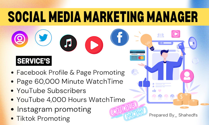 be your social media marketing manager
