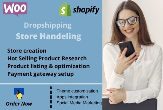 design woo commerce or shopify drop shipping store for you