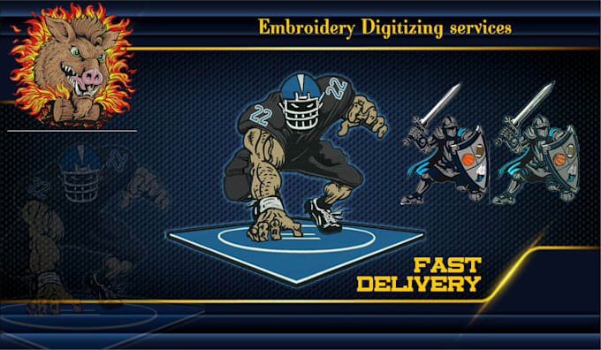 high quality embroidery digitizing service logo and custom designs