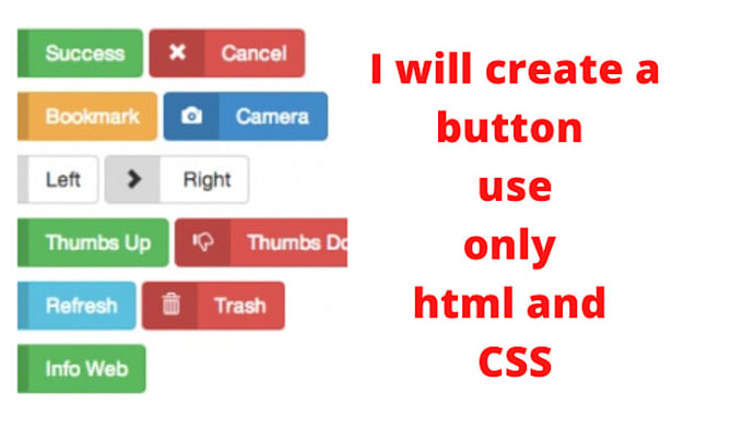 Create a button use only html and css by Shashdev96 | Fiverr
