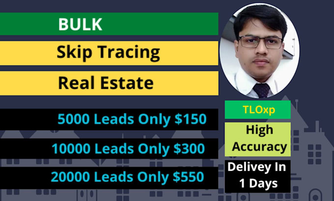 do bulk skip tracing for real estate by tlo