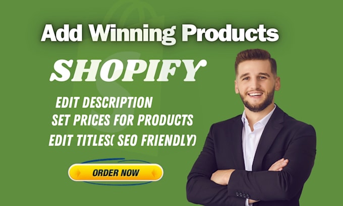 add upload best selling winning product to shopify store