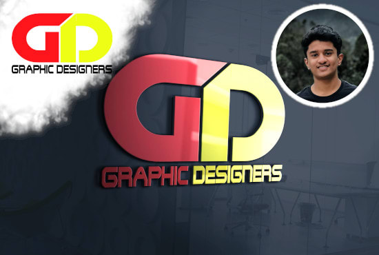 create 3d wall mockup for your logo