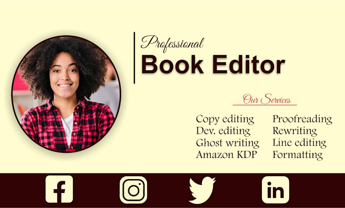 do proofreading, book editing, and copy editing