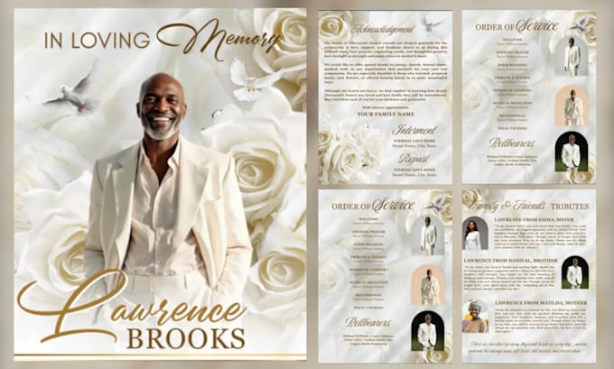 do personalized funeral program, memorial flyer, or obituary card