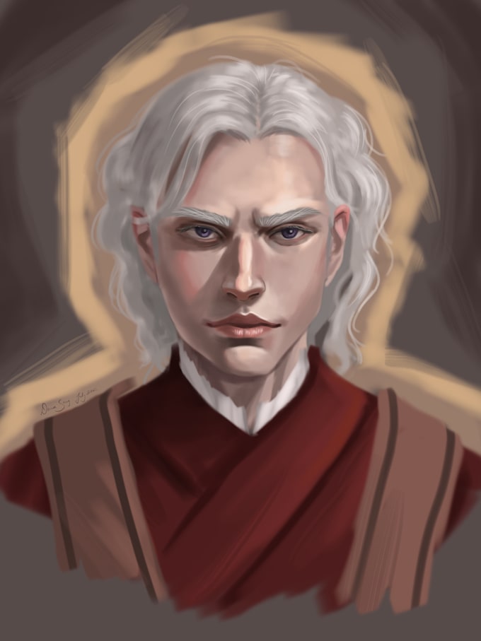 draw your portrait in a semirealistic style