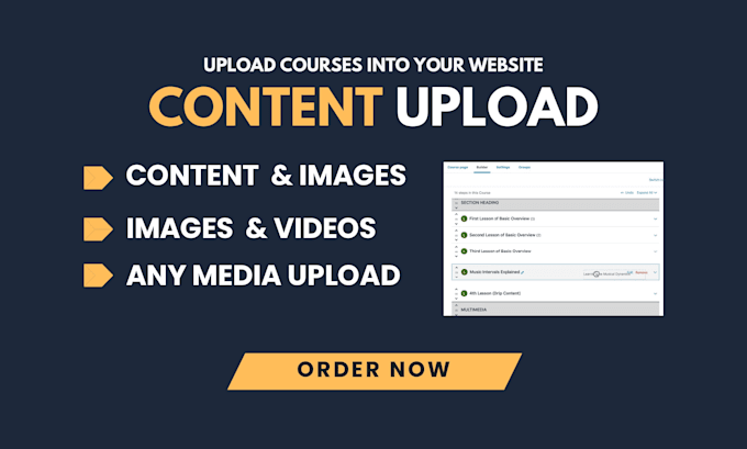 build lms website and upload courses content