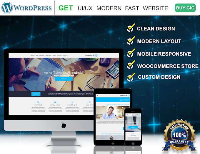 redesign website, customize the website, fix issues
