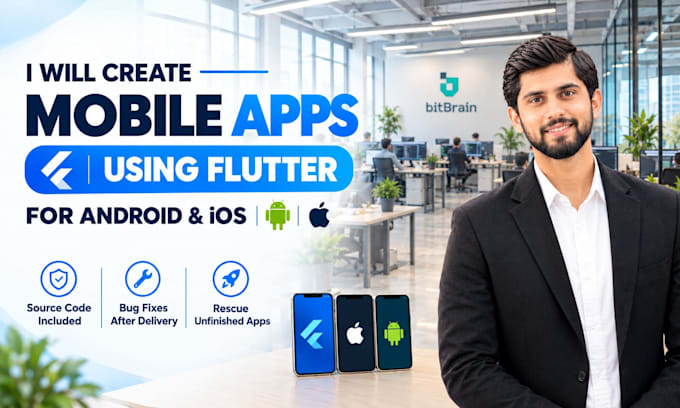 be flutter mobile app developer do android ios app development