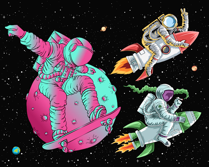 draw you a cool astronaut