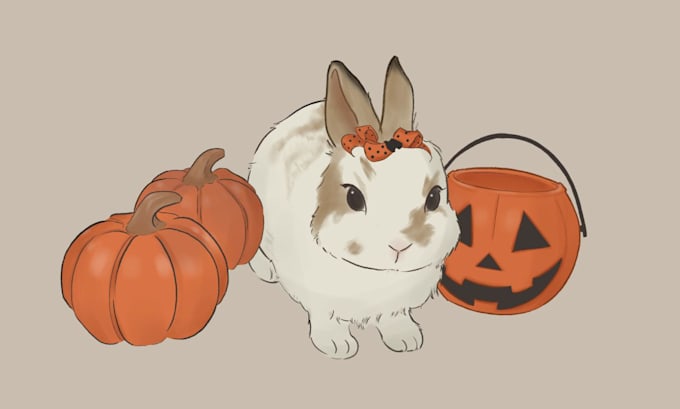 make rabbit illustrations for you