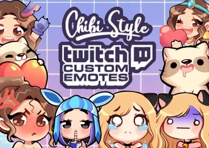create chibi twitch emotes or sub badges