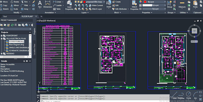Design electrical floor plan and plumbing using autocad by ...