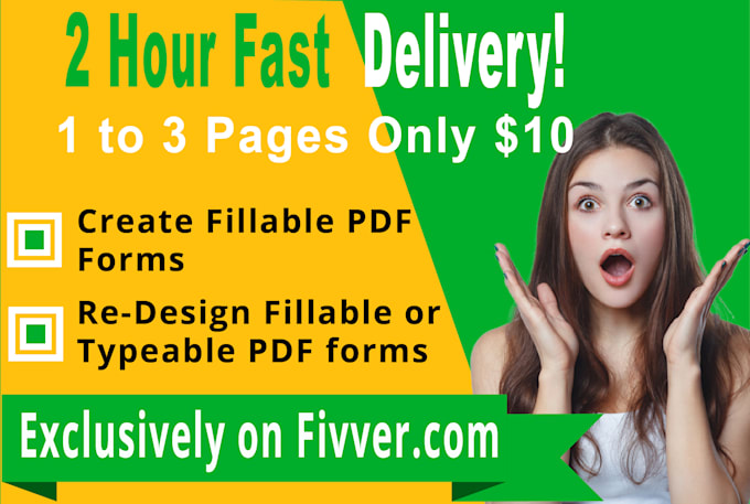 professionally create a fillable PDF form within 2 hours