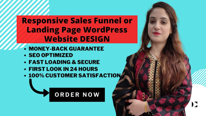 create salesfunnel responsive wordpress website landing page