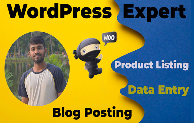do wordpress data entry and woocommerce products listing