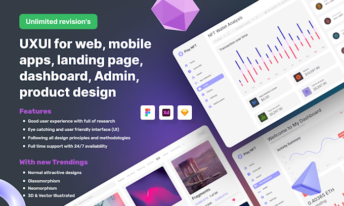 do ui ux design in figma, website ui ux design, web app ui ux