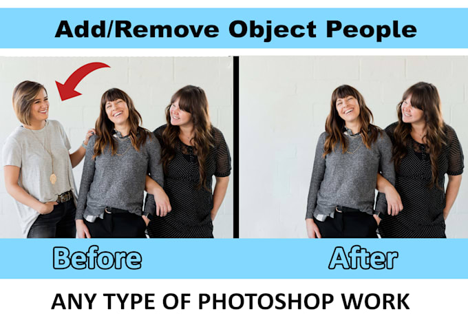 add or remove object, logo or people and photo editing