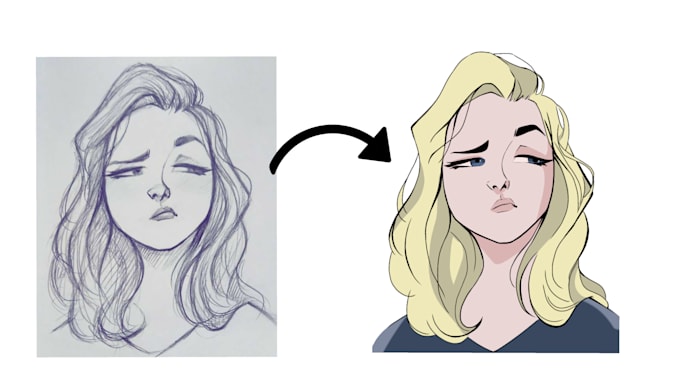convert your drawing into digital illustration