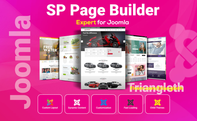 create joomla website with sp page builder